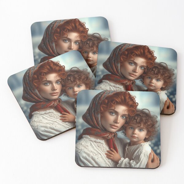 Item preview, Mother and Child – Dreamy Vintage Embrace designed and sold by VektorVibe.