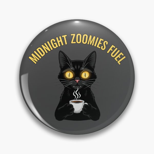 Item preview, Midnight Zoomies Fuel Black Cat Illustration designed and sold by nuel-art.