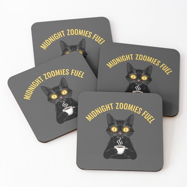 Item preview, Midnight Zoomies Fuel Black Cat Illustration designed and sold by nuel-art.