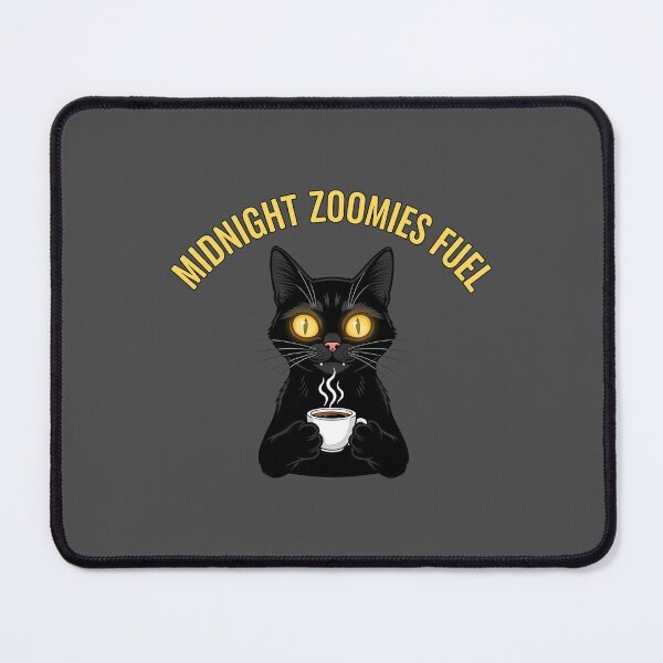 Item preview, Midnight Zoomies Fuel Black Cat Illustration designed and sold by nuel-art.