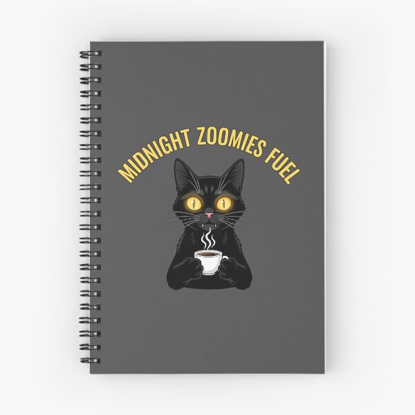 Item preview, Midnight Zoomies Fuel Black Cat Illustration designed and sold by nuel-art.