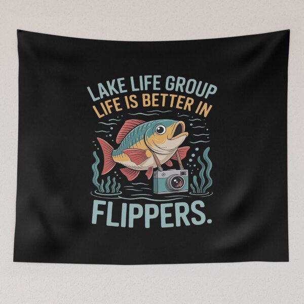 Item preview, Life is Better in Flippers Lake Life Graphic designed and sold by HORIZBoutique.