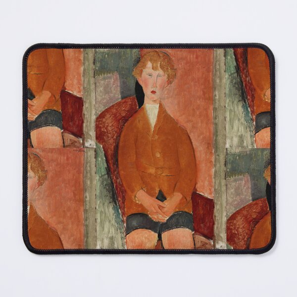 Item preview, Boy in Short Pants by Amedeo Modigliani: Modernist Portrait Fine Art Print designed and sold by artofuniverse.