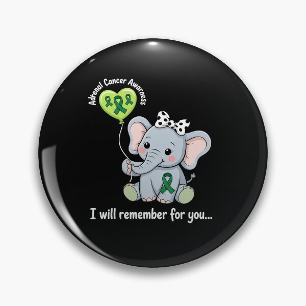 Item preview, Adrenal Cancer Awareness Elephant designed and sold by SIGORDESIGN.