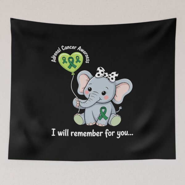 Item preview, Adrenal Cancer Awareness Elephant designed and sold by SIGORDESIGN.