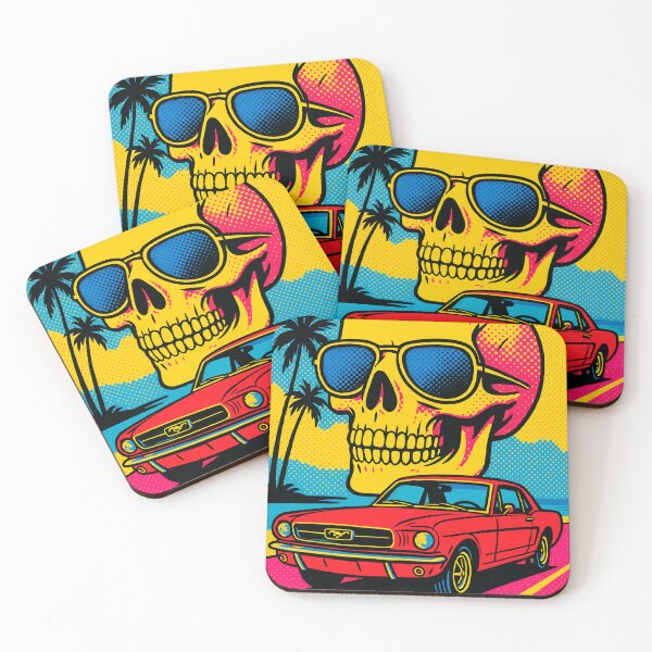 Item preview, Retro Skull Road Trip Pop Art designed and sold by JoysByTanja.