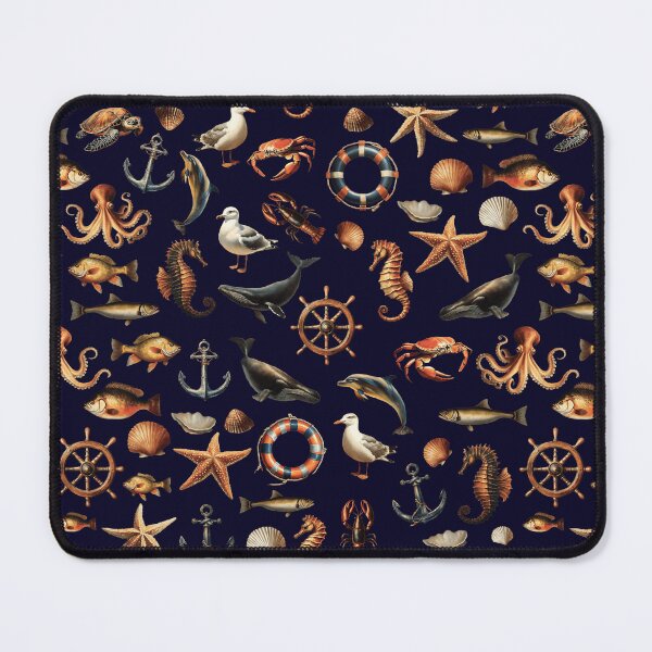Item preview, Vintage Sea Motif Pattern designed and sold by UnhingedBird.