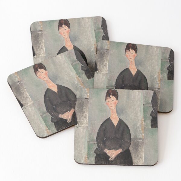 Item preview, Cafe Singer by Amedeo Modigliani: Modernist Portrait Wall Art Print designed and sold by artofuniverse.