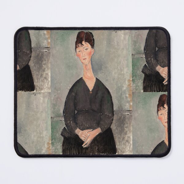 Item preview, Cafe Singer by Amedeo Modigliani: Modernist Portrait Wall Art Print designed and sold by artofuniverse.