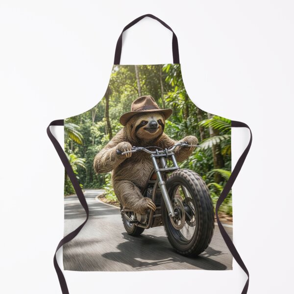 Item preview, Sloth Rides a Motorcycle designed and sold by Tridentulus.