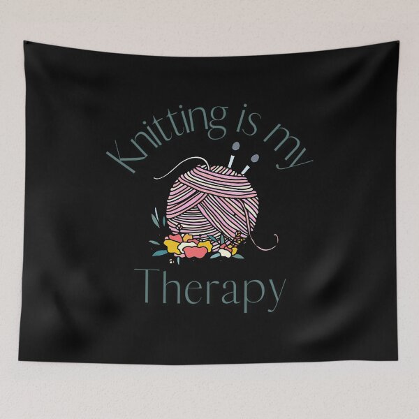 Item preview, Knitting Is My Therapy - Light Background designed and sold by LunaDangelo.