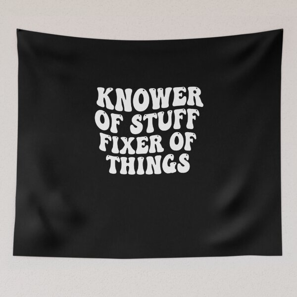 Item preview, Knower Of Stuff Fixer Of Things Retro Bubble Letters designed and sold by PopStars1993.