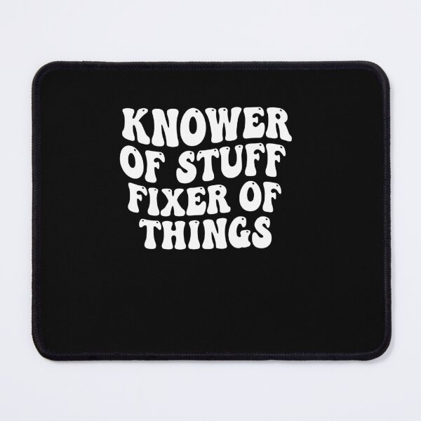 Item preview, Knower Of Stuff Fixer Of Things Retro Bubble Letters designed and sold by PopStars1993.