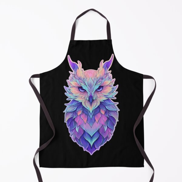 Item preview, Vibrant Psychedelic Owl Head with Colorful Feathers designed and sold by DailySparks.