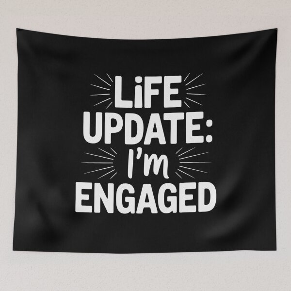 Item preview, Life Update I’m Engaged Engagement Quote Wedding designed and sold by HORIZBoutique.