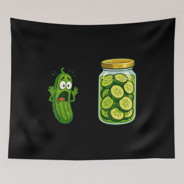 Item preview, Funny Screaming Pickle Jar Cucumber Joke Meme Humor designed and sold by markettathorn.