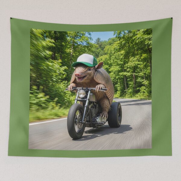 Item preview, Armadillo on a Three Wheel Motorcycle designed and sold by Tridentulus.
