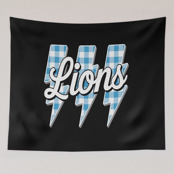 Item preview, Lions Lightning Bolt Checkered designed and sold by HORIZBoutique.