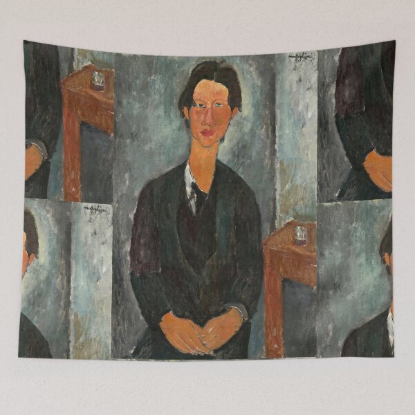Item preview, Chaim Soutine by Amedeo Modigliani: Modernist Portrait Fine Art Print designed and sold by artofuniverse.