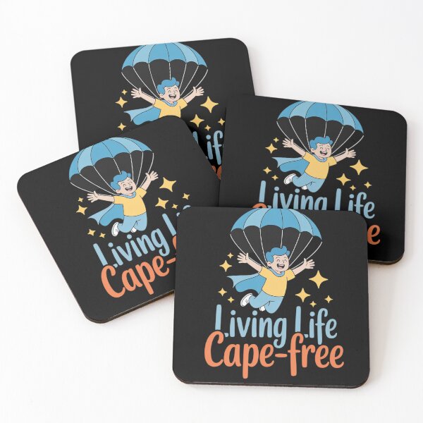 Item preview, Living Life Cape-Free Skydiving Hero Graphic Print designed and sold by FluoroWave.