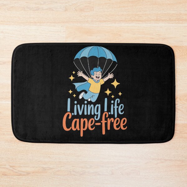 Item preview, Living Life Cape-Free Skydiving Hero Graphic Print designed and sold by FluoroWave.