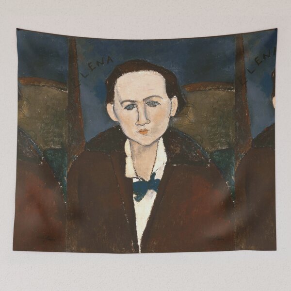 Item preview, Elena Povolozky by Amedeo Modigliani: Modernist Portrait Fine Art Print designed and sold by artofuniverse.