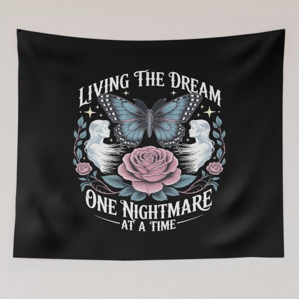 Item preview, Living The Dream One Nightmare at The Time Halloween designed and sold by FluoroWave.