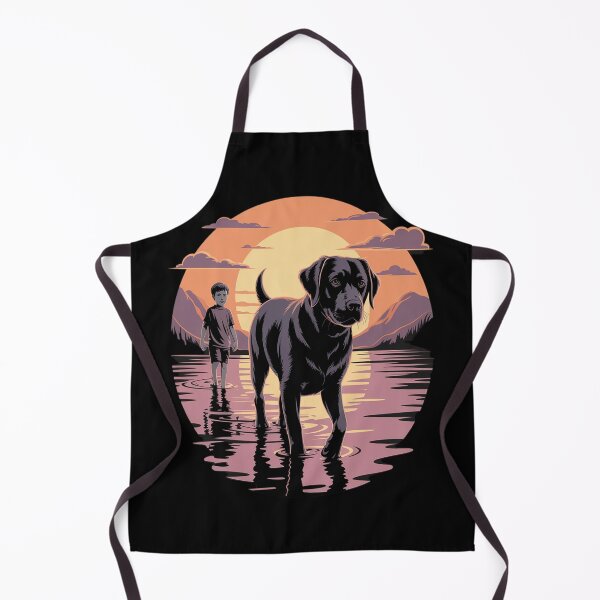 Item preview, Local Boy Black Lab Marsh Scene Sunset Vintage Country designed and sold by FluoroWave.