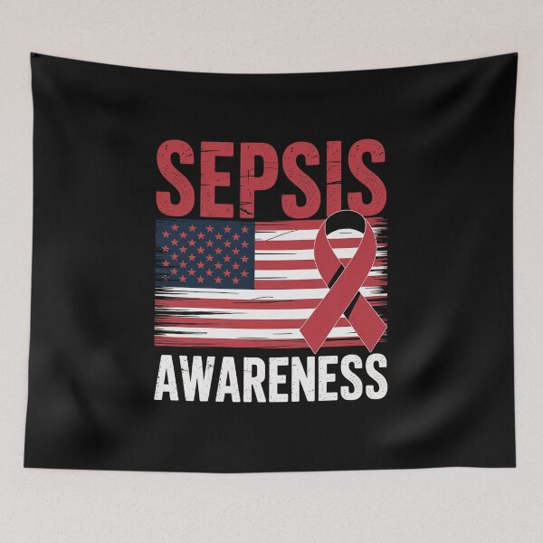 Item preview, American Flag Shirt - Sepsis Awareness designed and sold by Moxizz.