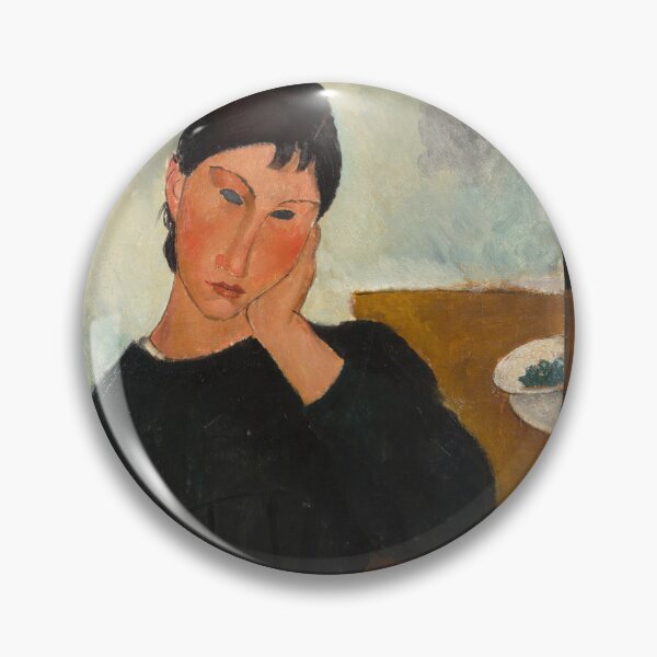 Item preview, Elvira Resting at a Table by Amedeo Modigliani: Modern École de Paris Portrait designed and sold by artofuniverse.