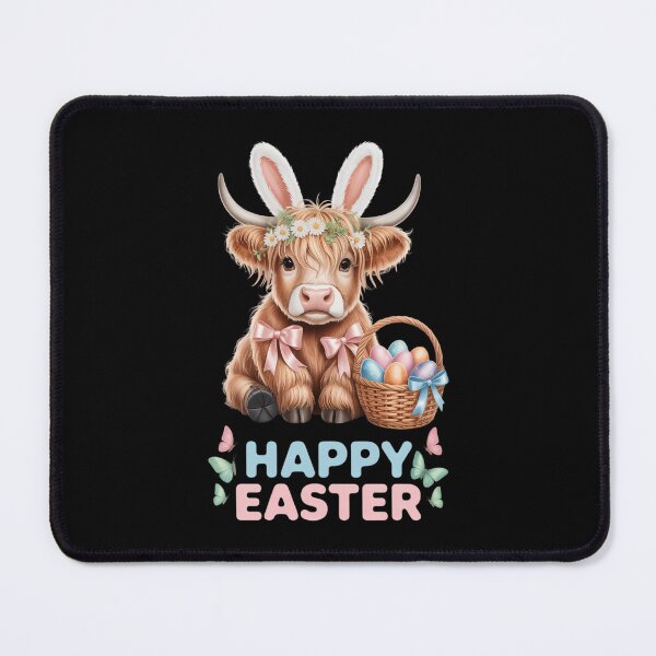 Item preview, Happy Easter Day Highland Cow Cute Easter Bunny designed and sold by IdunayaStore.
