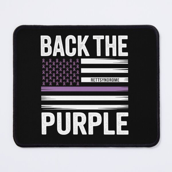 Item preview, Back The Purple Rett Syndrome Awareness Flag Purple Ribbon designed and sold by Moxizz.