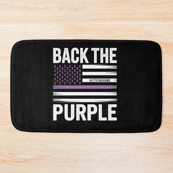 Item preview, Back The Purple Rett Syndrome Awareness Flag Purple Ribbon designed and sold by Moxizz.