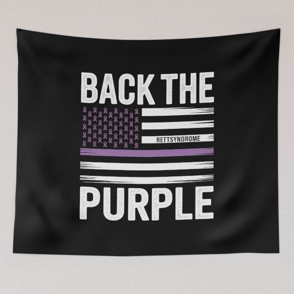 Item preview, Back The Purple Rett Syndrome Awareness Flag Purple Ribbon designed and sold by Moxizz.