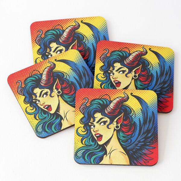 Item preview, Succubus Queen - Gothic Pop Art Fantasy Illustration designed and sold by LuminShadowArt.