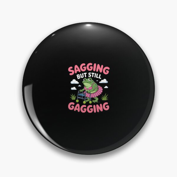 Item preview, Sagging But Still Gagging Frog Funny Cringe Meme Women Men designed and sold by scottsurswab.