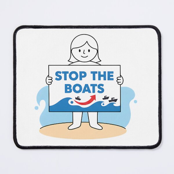 Item preview, Stop The Boats Political Statement Gift USA designed and sold by Gilded Dreams.