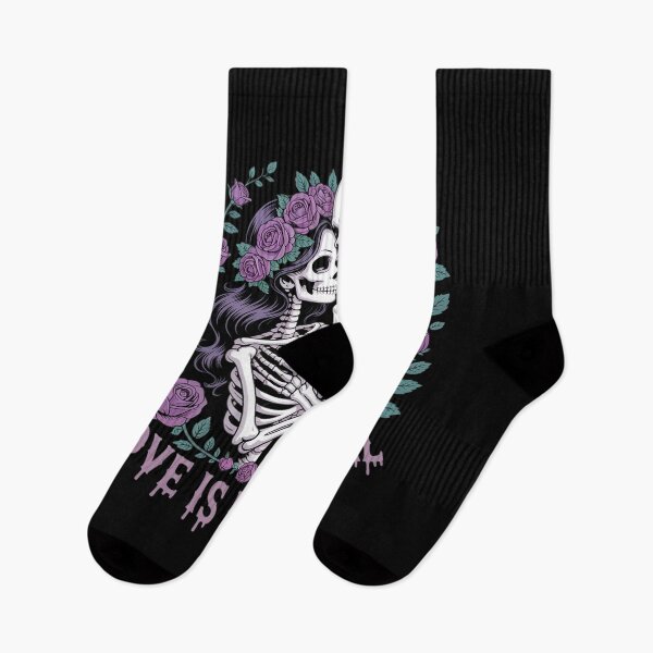 Item preview, Love is Eternal Skeleton Couple Halloween Tee Spooky Romance designed and sold by FluoroWave.