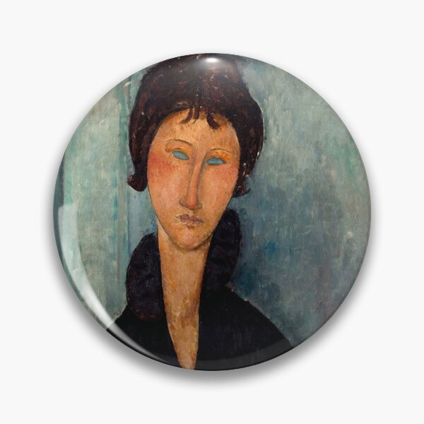 Item preview, Femme Aux Yeux Bleus by Amedeo Modigliani: Modernist Portrait Fine Art Print designed and sold by artofuniverse.