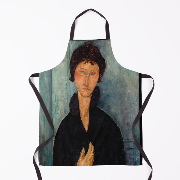 Item preview, Femme Aux Yeux Bleus by Amedeo Modigliani: Modernist Portrait Fine Art Print designed and sold by artofuniverse.