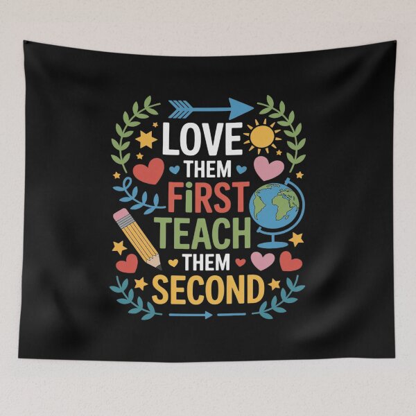 Item preview, Love Them First Teach Them Second Teacher Back to School designed and sold by FluoroWave.