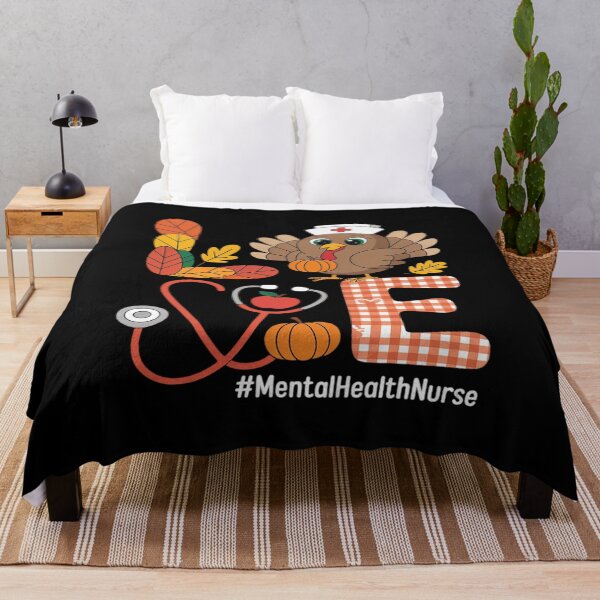 Item preview, Love Turkey Thanksgiving Mental Health Nurse Life Fall Scrub designed and sold by FluoroWave.