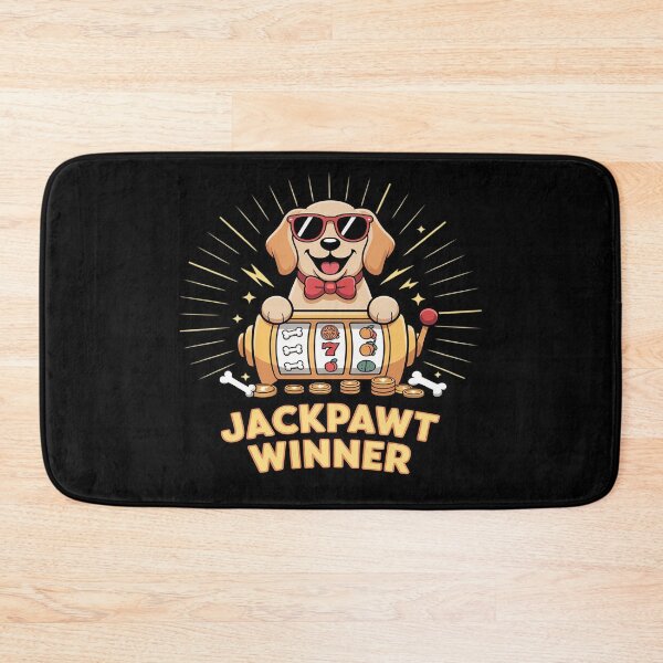 Item preview, Lucky Jackpawt Winner Gambling Casino Dog Plays Slot Machine designed and sold by FluoroWave.