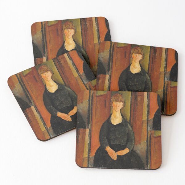 Item preview, Flower Vendor by Amedeo Modigliani: Modernist Portrait Fine Art Print designed and sold by artofuniverse.
