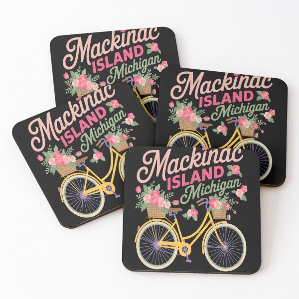 Item preview, Mackinac Island Michigan Gift Vintage Bike Flowers designed and sold by Voidbinder.