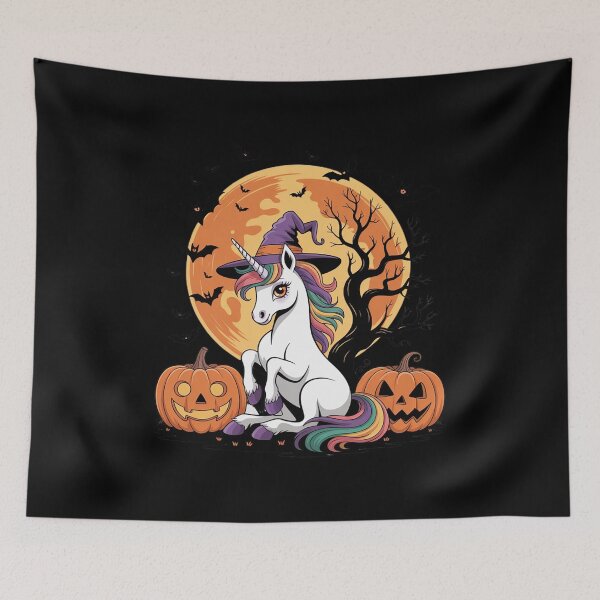 Item preview, Magical Unicorn Halloween Pumpkin Glow Fantasy Lantern Art designed and sold by Voidbinder.