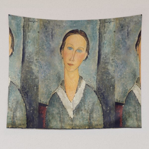 Item preview, Girl in a Sailors Blouse by Amedeo Modigliani: École de Paris Portrait Print designed and sold by artofuniverse.