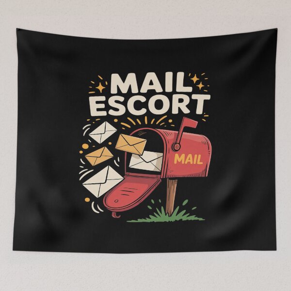 Item preview, Mail Escort - Mailman Humor designed and sold by Voidbinder.