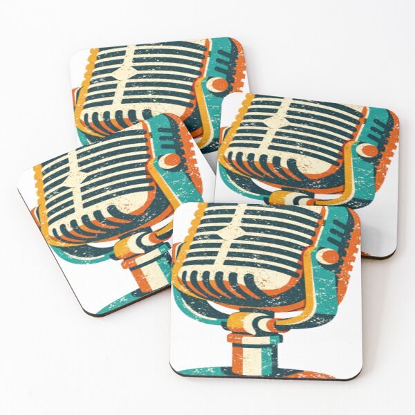 Item preview, Retro Vintage Microphone Layered Colors Music Graphic designed and sold by RockiGo45.