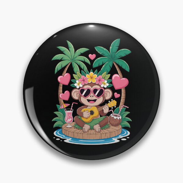 Item preview, Monkey Hawaiian Kids Summer Vacation Monkey designed and sold by IdunayaStore.
